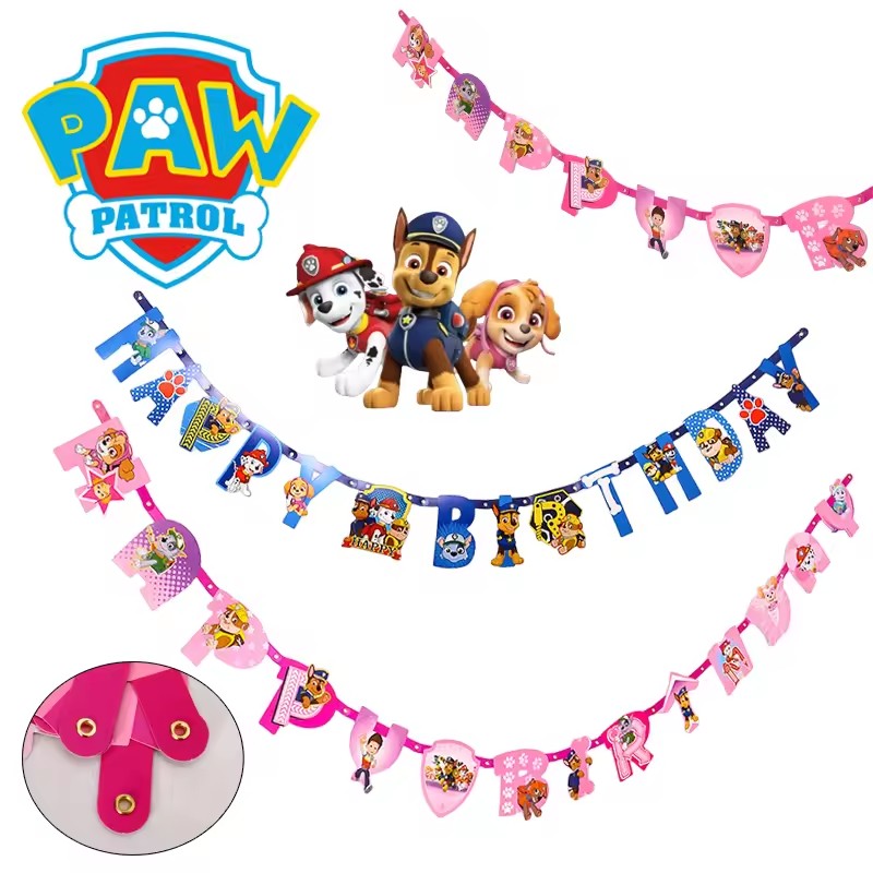 Baby Products Combo - Paw Patrol Thema Serie Verjaardag Bunting