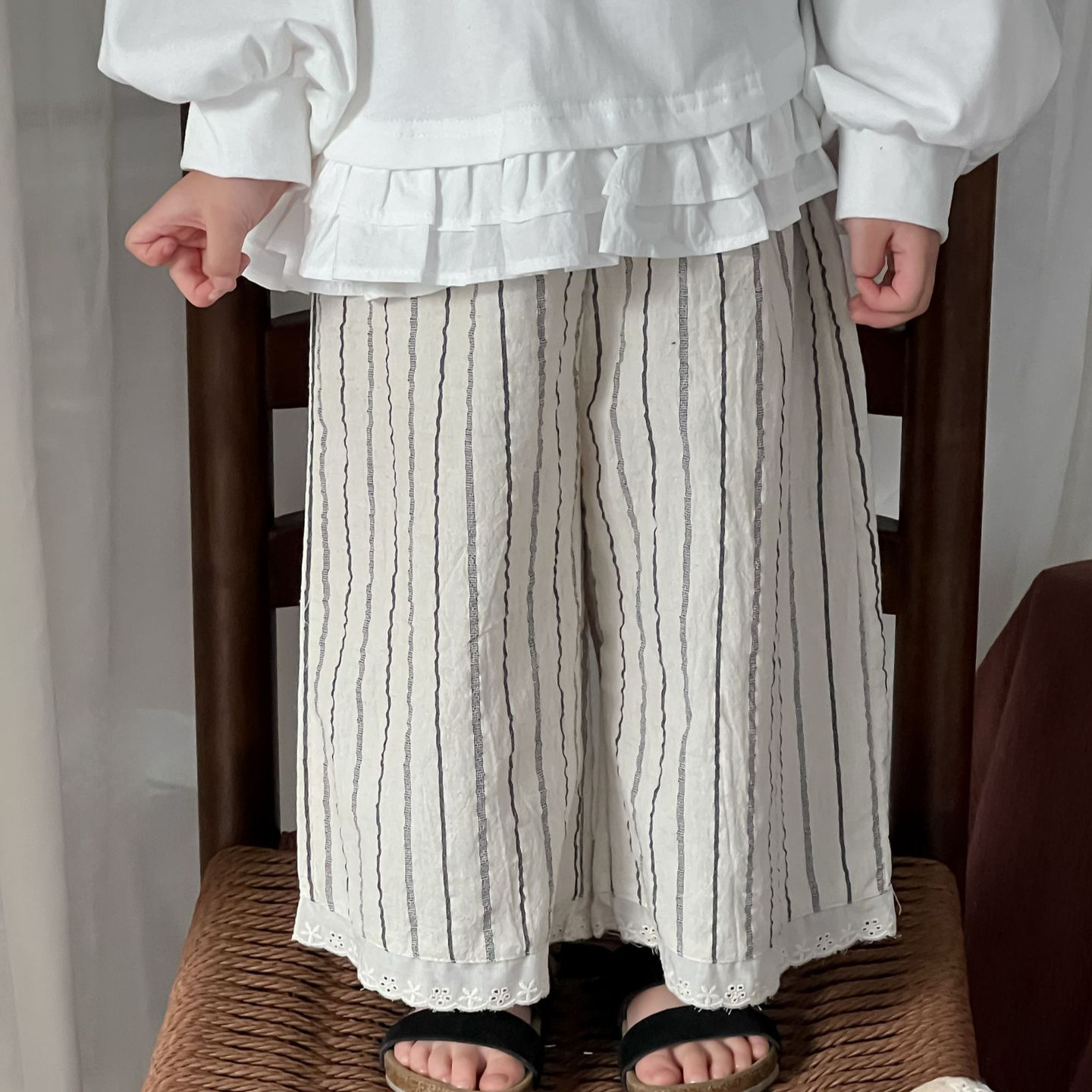 Baby Products Korean - 2025 Meisjes Baby Retro Losse Kanten