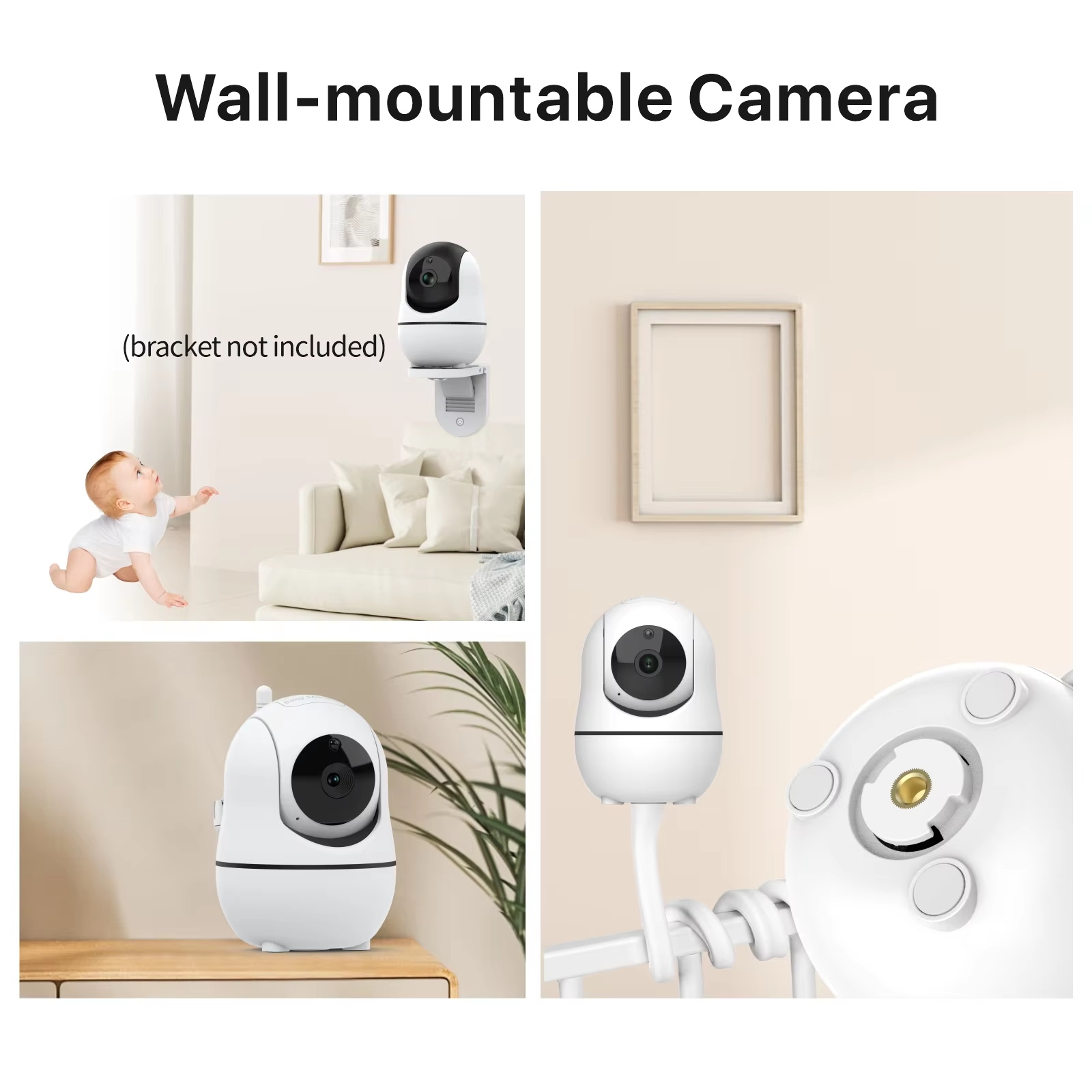 Baby Monitor Sensor - 5,0 inch babyfoon LCD-scherm VOX-modus nachtzicht